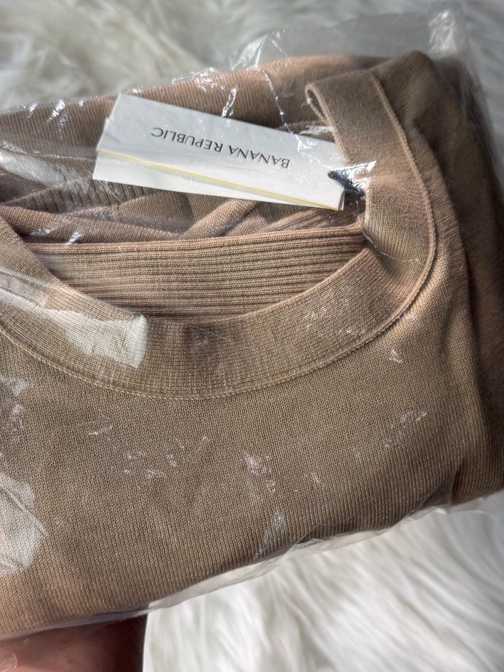 Banana Republic 100% Extra Fine Merino Wool Backless Sweater Camel M - Picture 5 of 11
